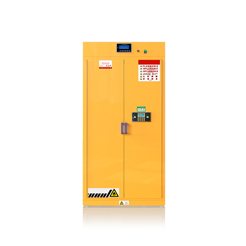 Flammable and toxic chemicals storage cabinets (time and space + temperature and humidity monitoring)