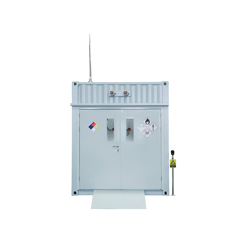 Containerized outdoor hazardous chemicals and reagents temporary storage cabinets