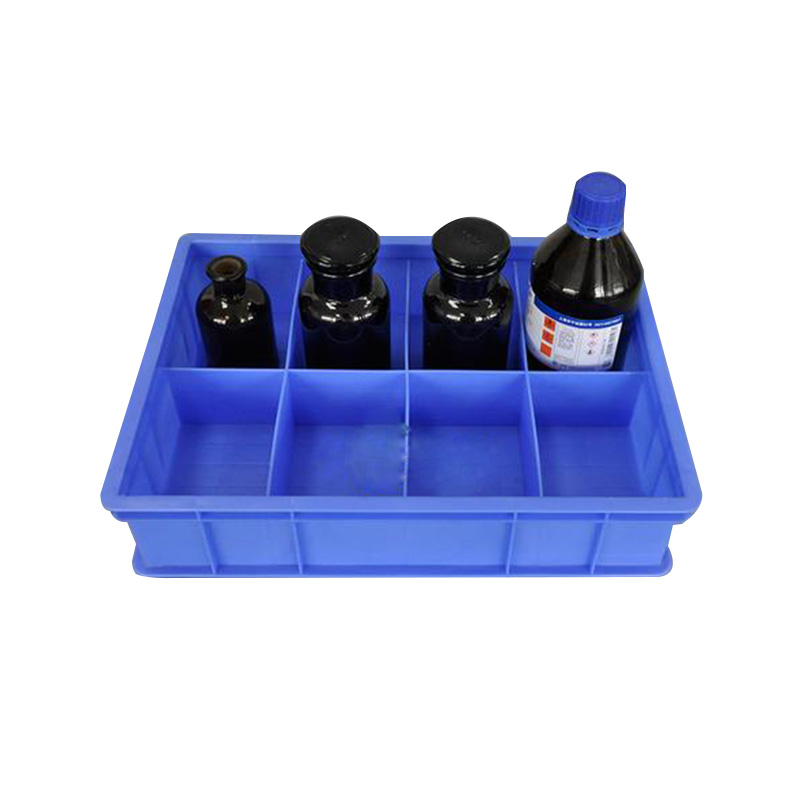 Plastic separator box for reagent bottles