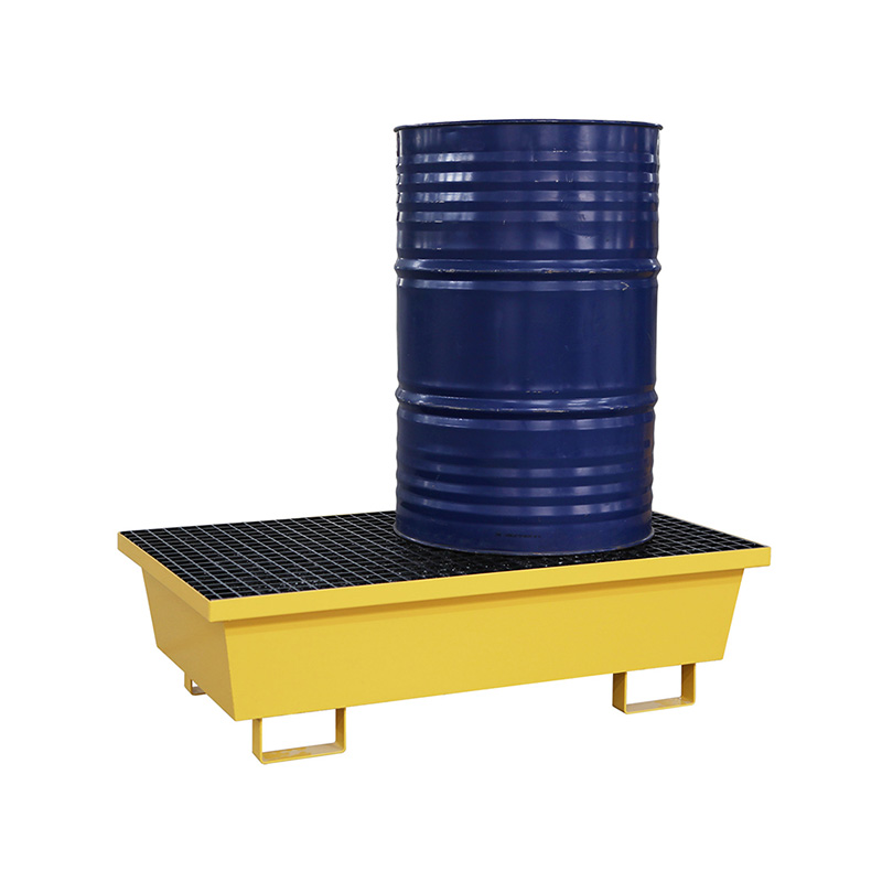 Steel two-bucket leak-holding tray